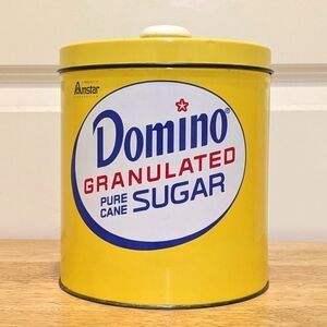 EUC Vintage Amstar Domino Granulated Sugar Tin by JL Clark